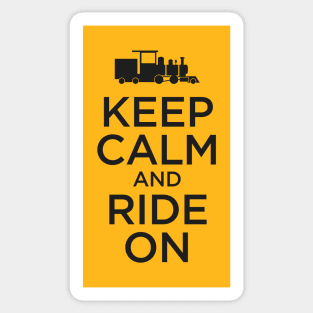 Keep Calm and Ride On - Railroad Tee T-Shirt Sticker